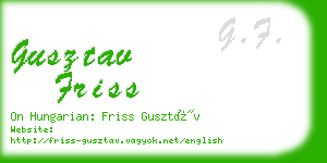 gusztav friss business card